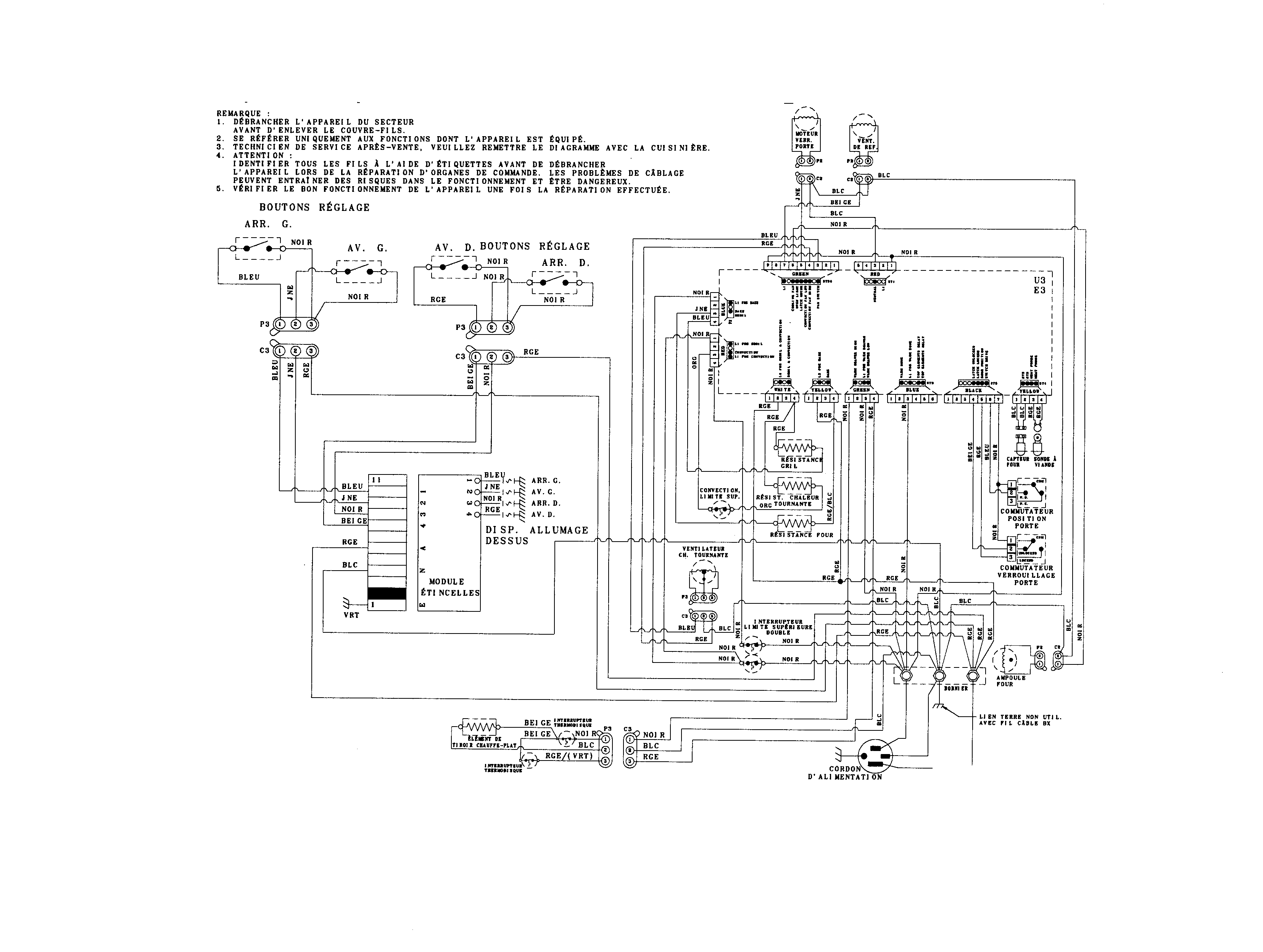 WIRING INFORMATION (FRENCH)