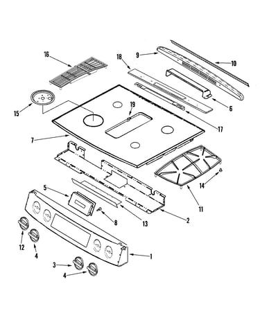 Control panel/top assembly