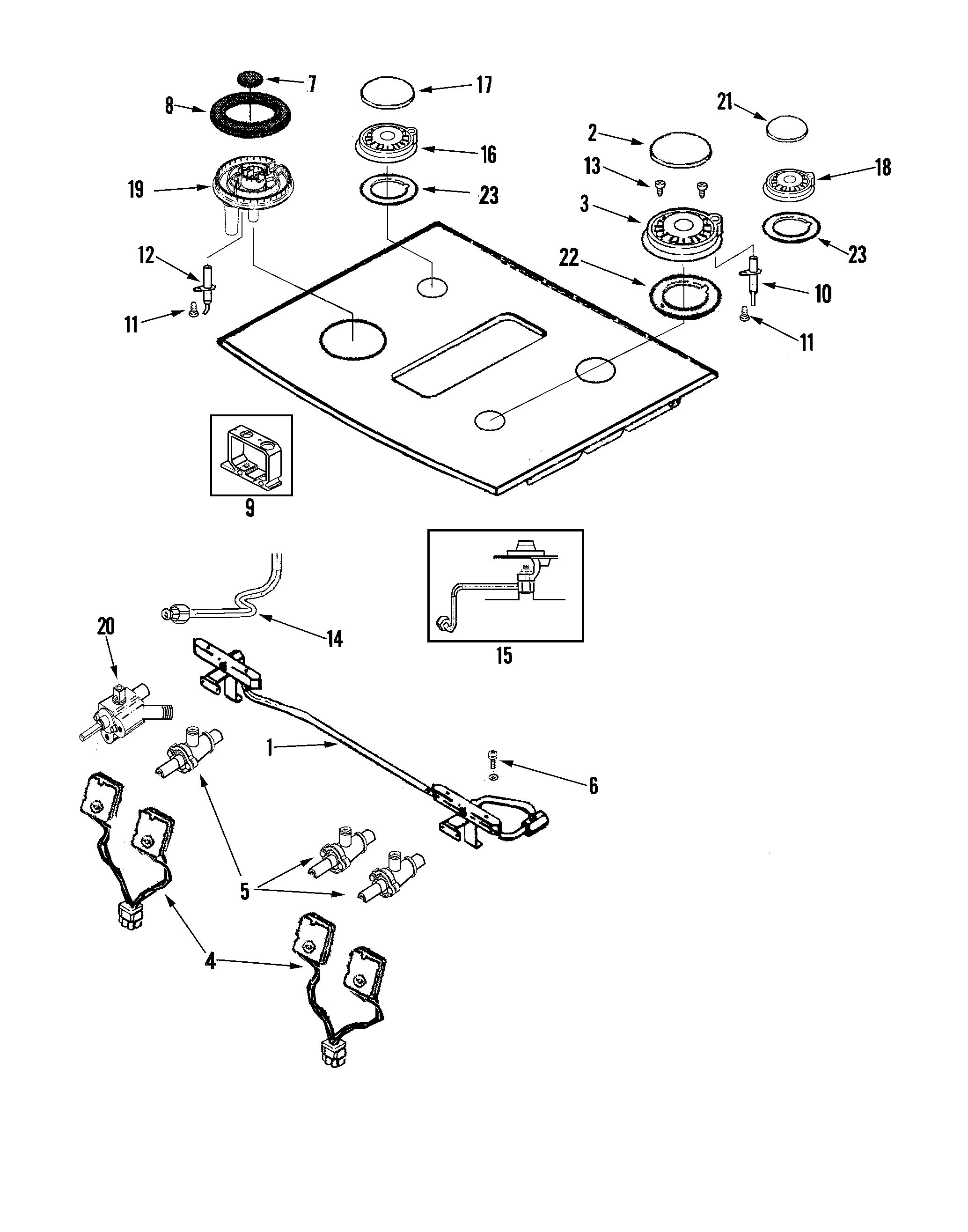 GAS CONTROLS/SURFACE BURNERS