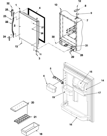 Refrigerator door