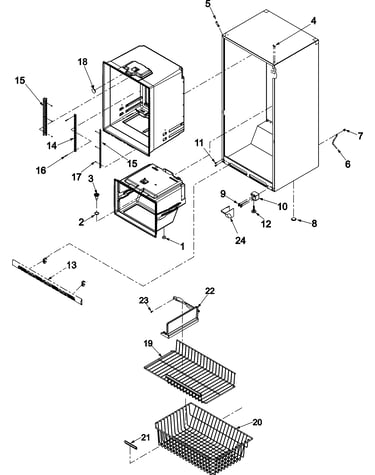 Interior cabinet & freezer shelving