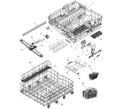 Maytag MDB8751BWQ rail & rack assembly diagram