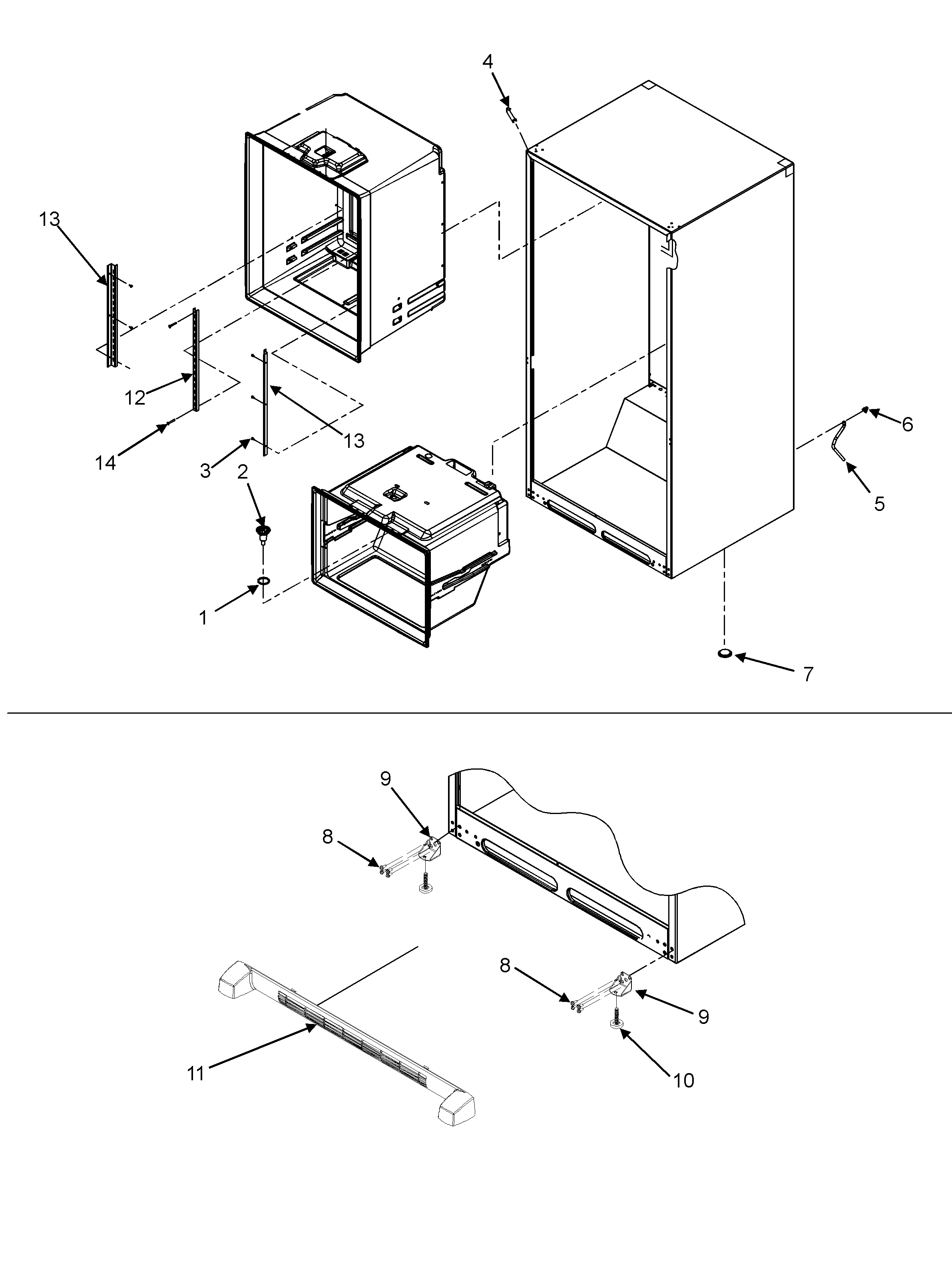 INTERIOR CABINET & TOE GRILLE