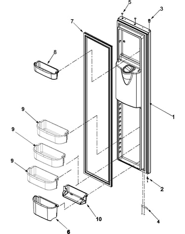 Freezer door