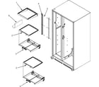 Jenn-Air JSD2695KGW refrigerator shelves diagram