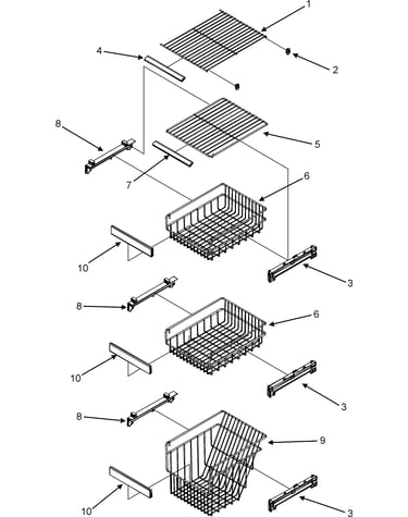 Freezer shelves