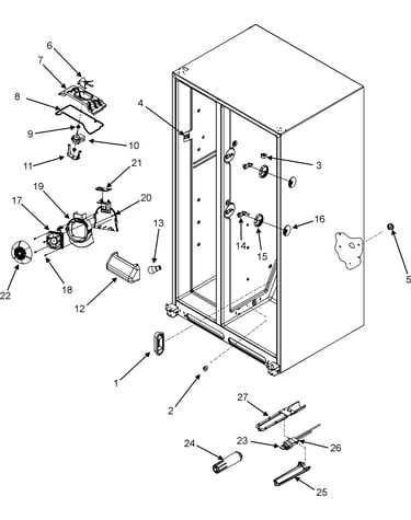Evap fan/convection fan/crisp lt/filter