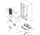 Jenn-Air JSD2695KGW evaporator/front rollers/water tank diagram