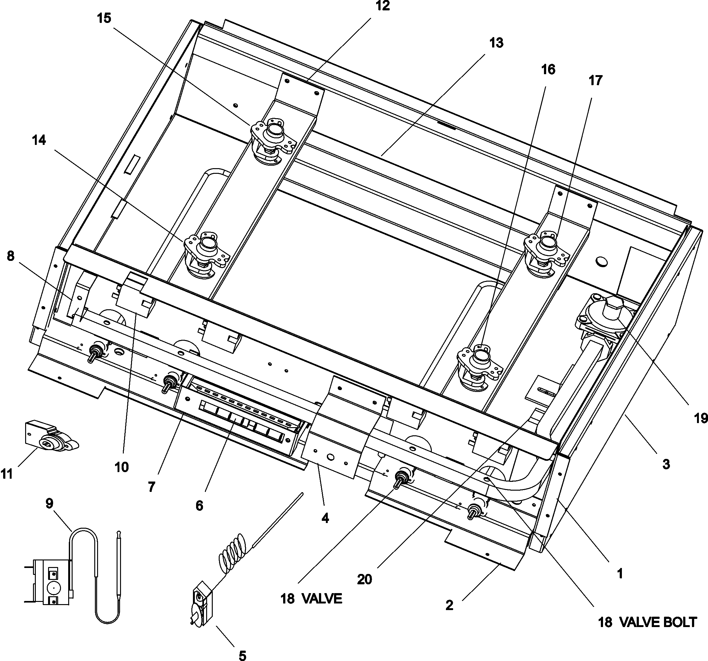 Cooktop manifold