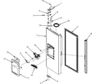 Amana AFI2538AES left refrigerator door (ice & water) diagram