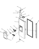 Left refrigerator door (ice & water)