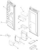 Ref door storage