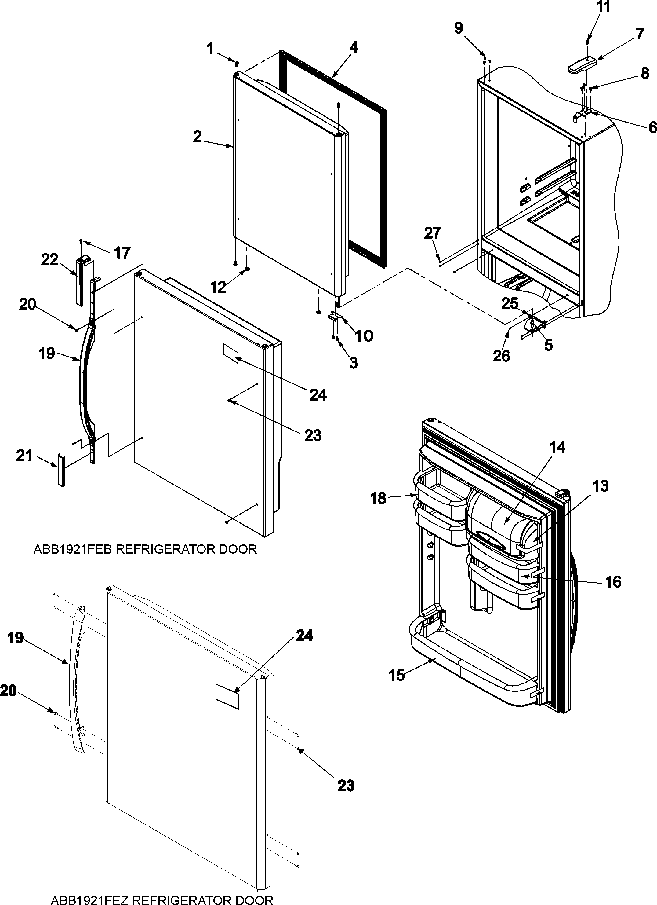 Refrigerator door