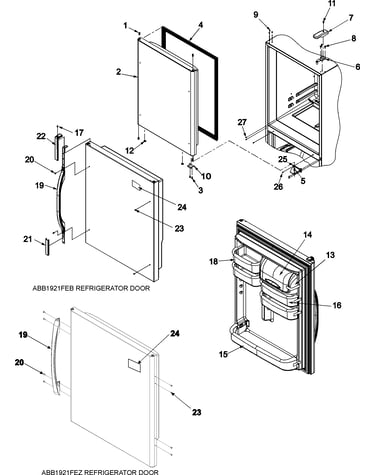 Refrigerator door