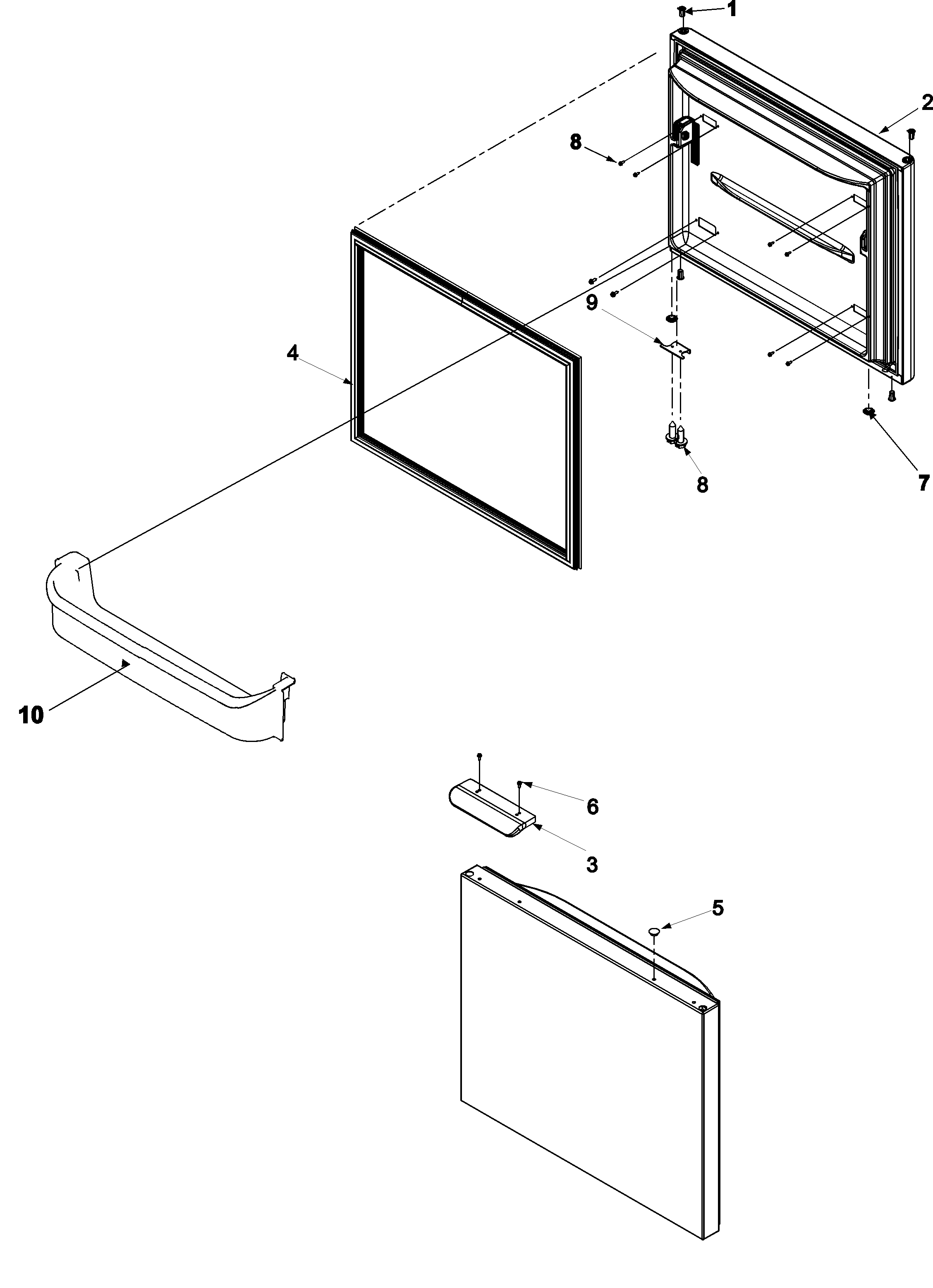 Freezer door
