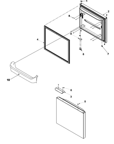 Freezer door