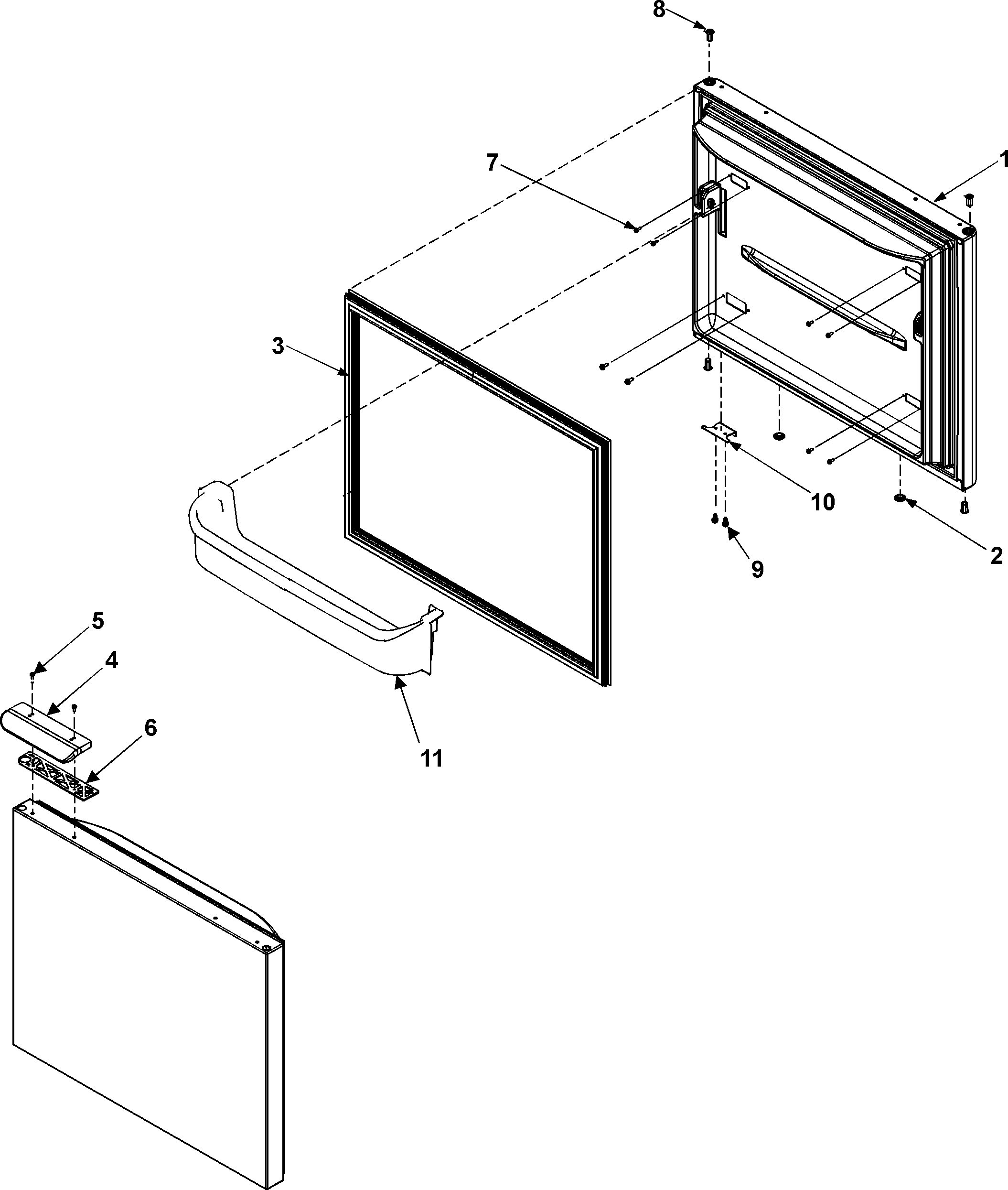 Freezer door
