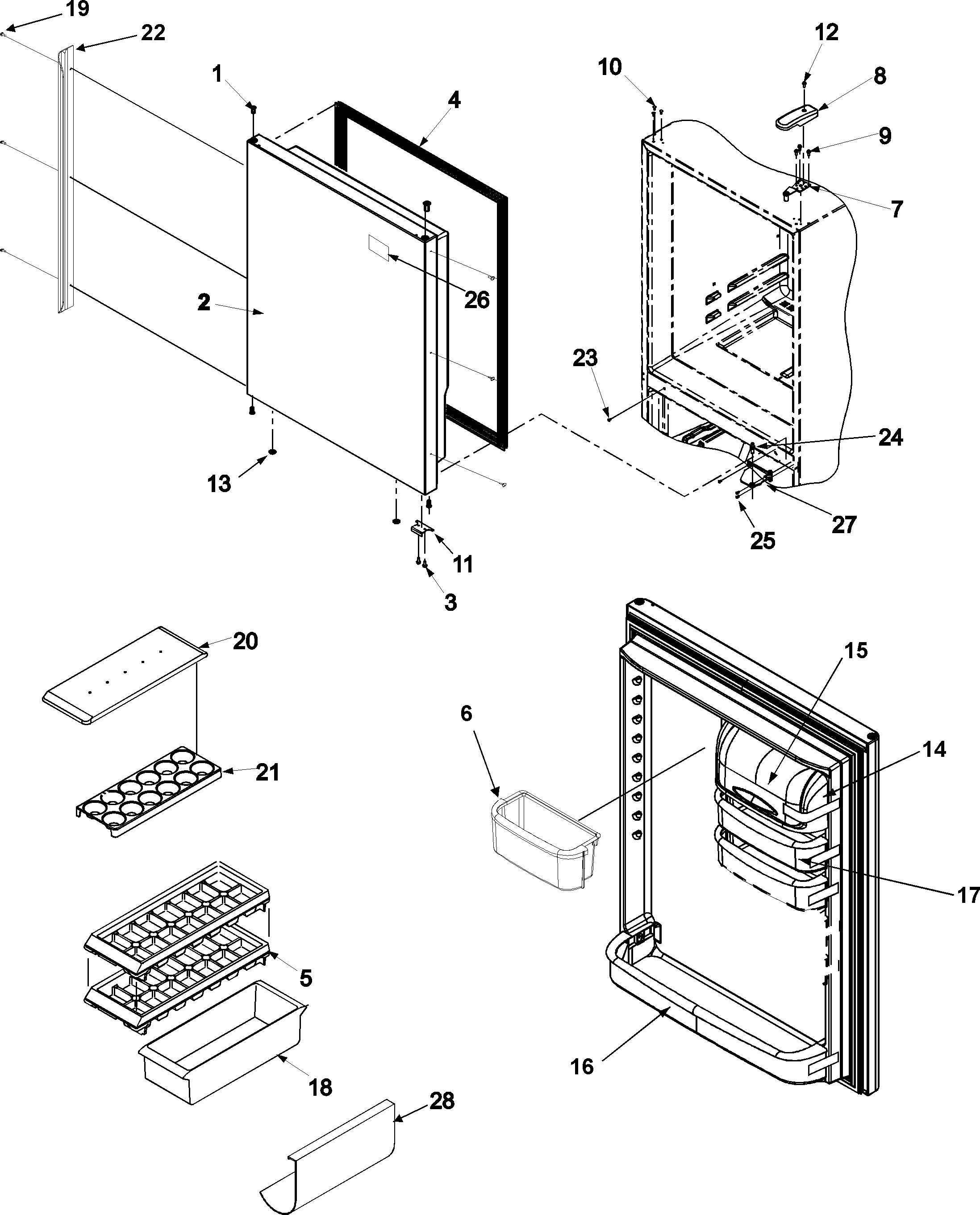 Refrigerator door