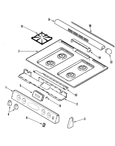 Control panel/top assembly