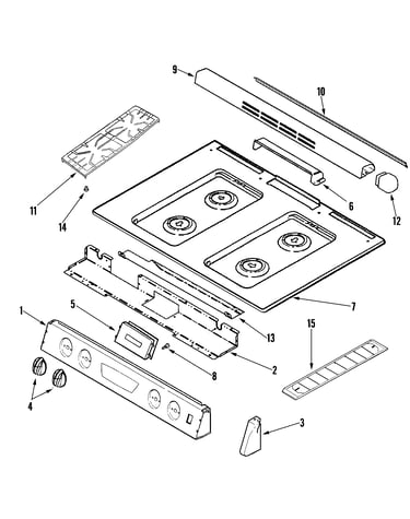 Control panel/top assembly