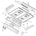 Amana AGS5730BDS control panel/top assembly diagram