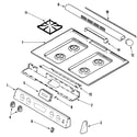 Amana AGS1740BDW control panel/top assembly diagram