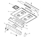 Amana AGS1740BDQ control panel/top assembly diagram