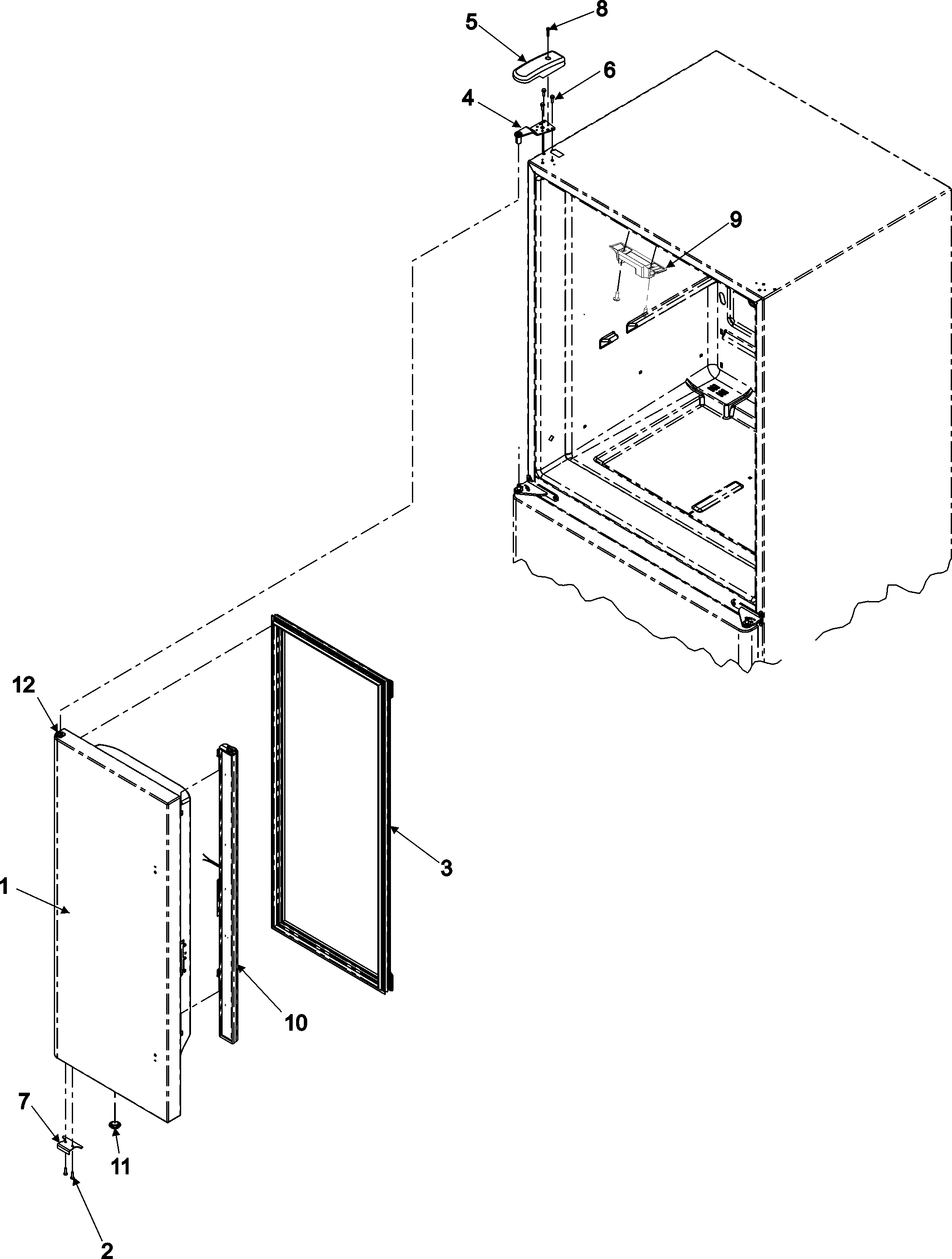 Left refrigerator door