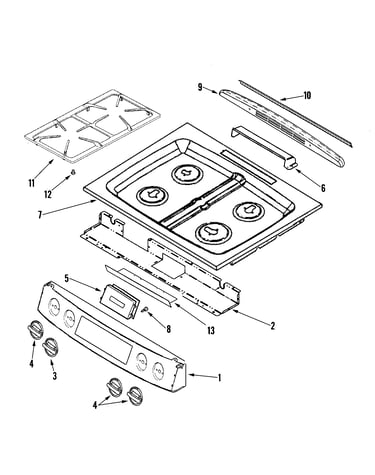 Control panel/top assembly