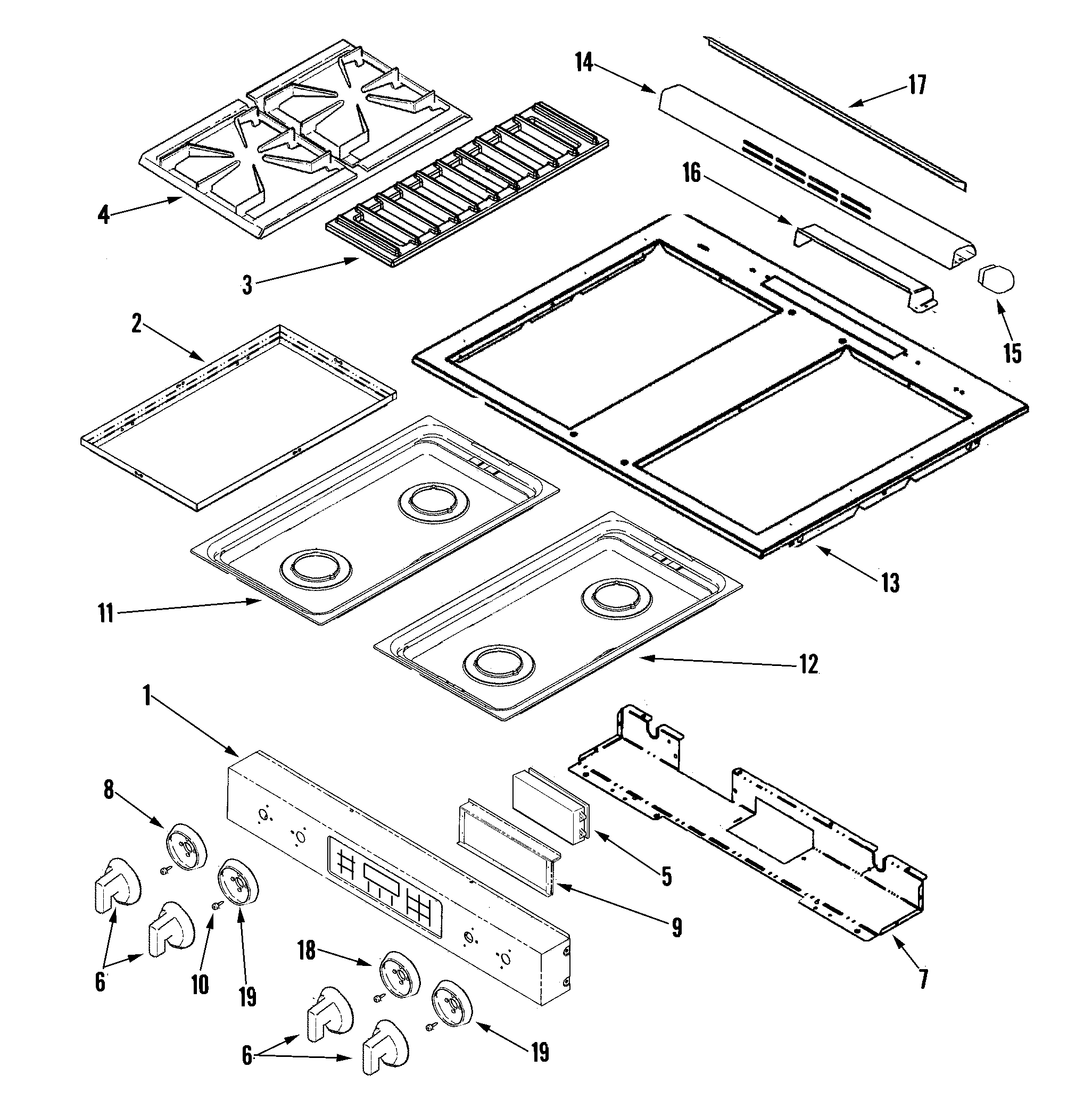 CONTROL PANEL/TOP ASSEMBLY