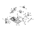 Maytag UMC5200BAW internal controls/latch asy./base diagram