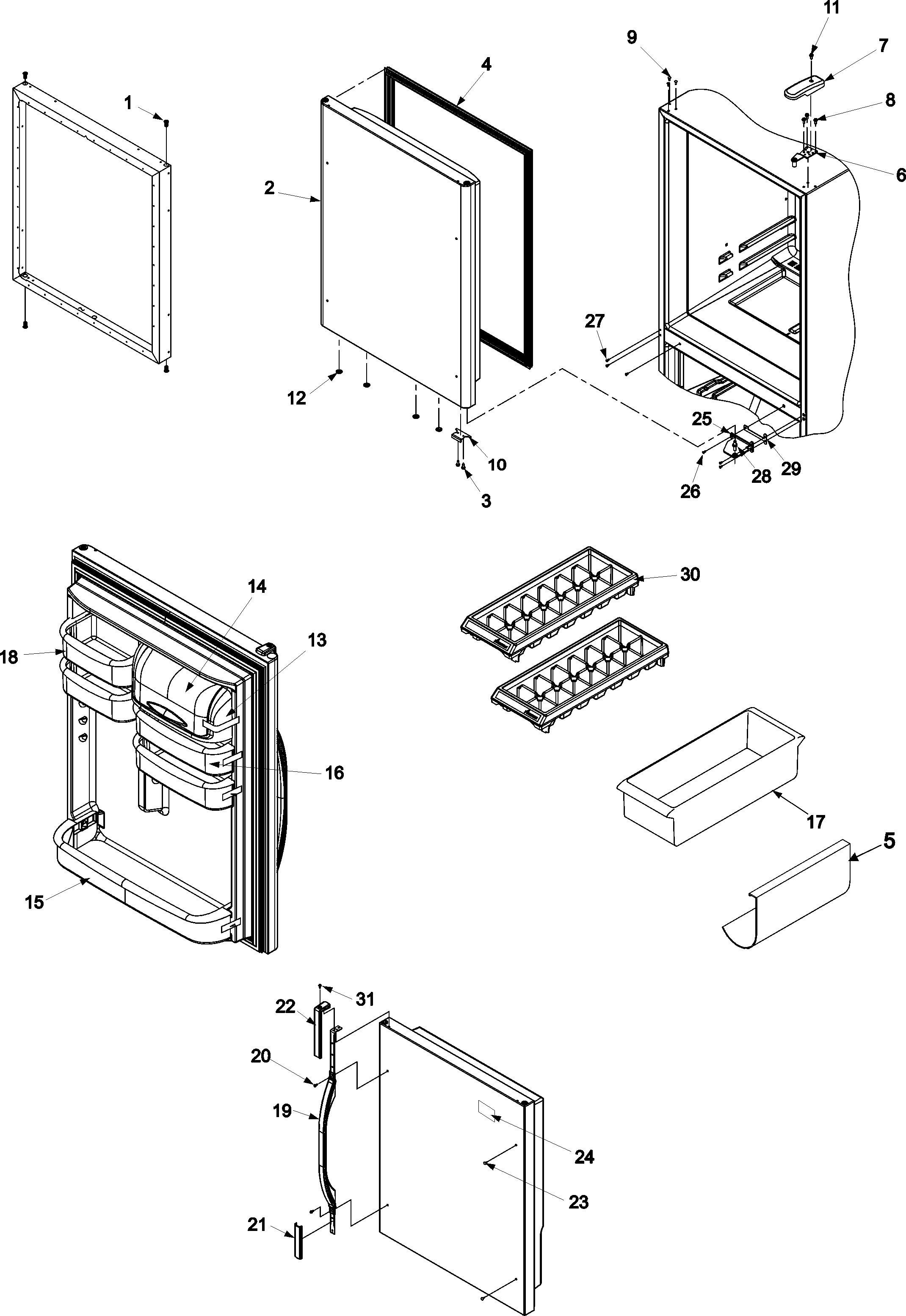 Refrigerator door