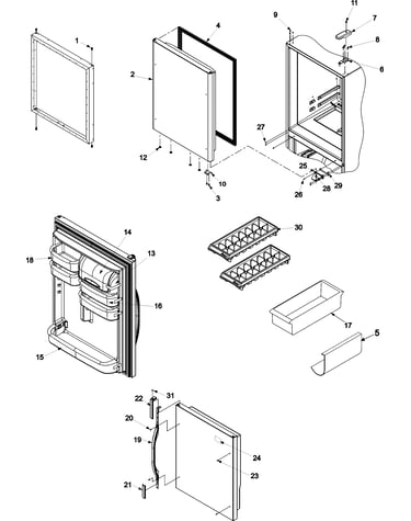Refrigerator door
