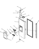 Left refrigerator door (ice & water)