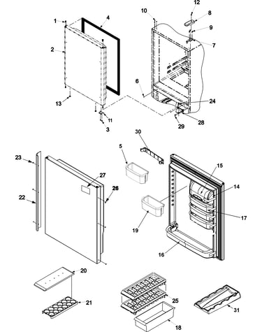 Refrigerator door