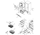 Kenmore 59666022700 interior cabinet & freezer shelving diagram