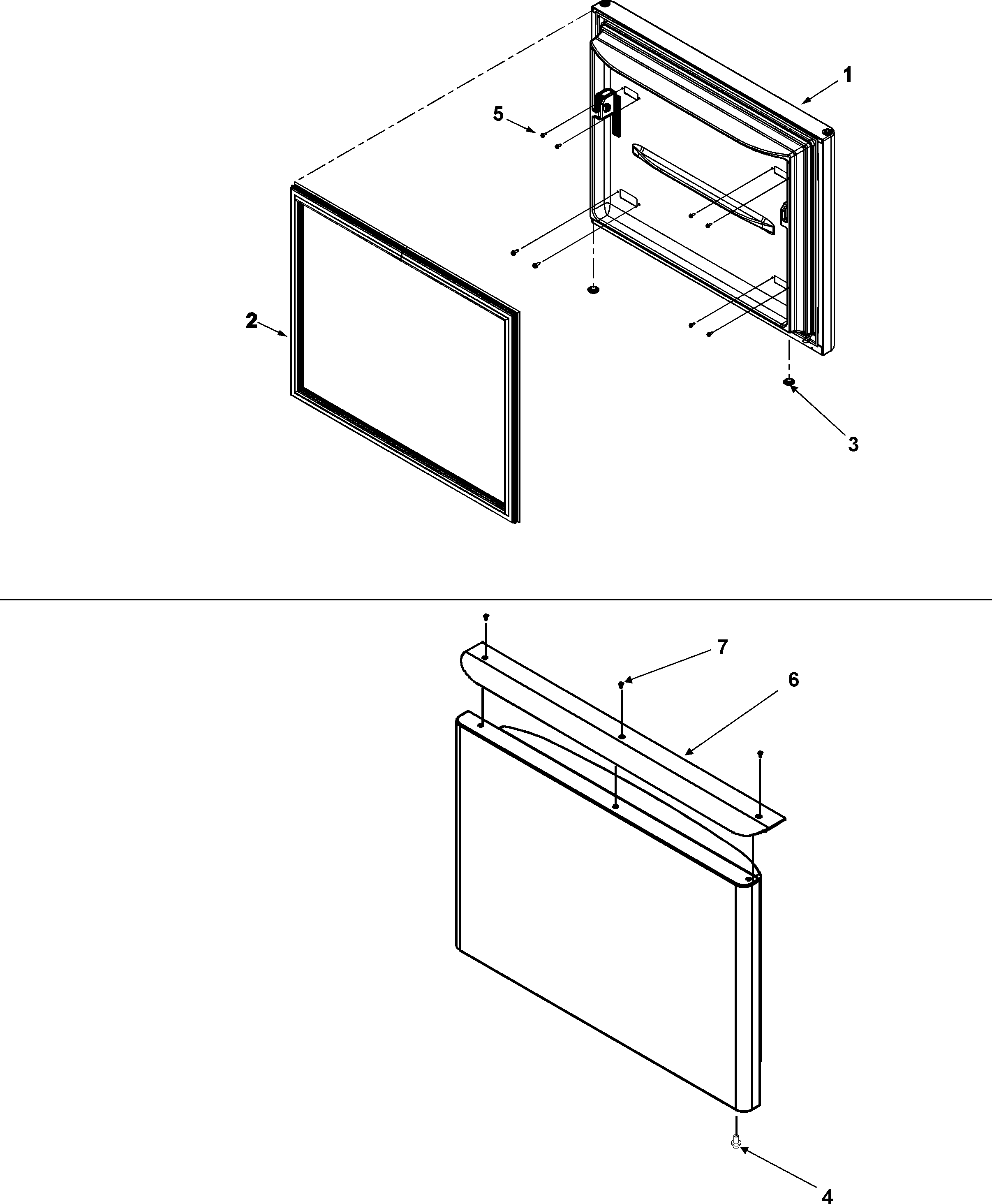 Freezer door