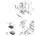 Kenmore 59665333700 interior cabinet & freezer shelving diagram