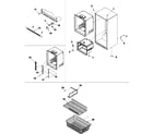 Kenmore 59675264700 interior cabinet & freezer shelving diagram