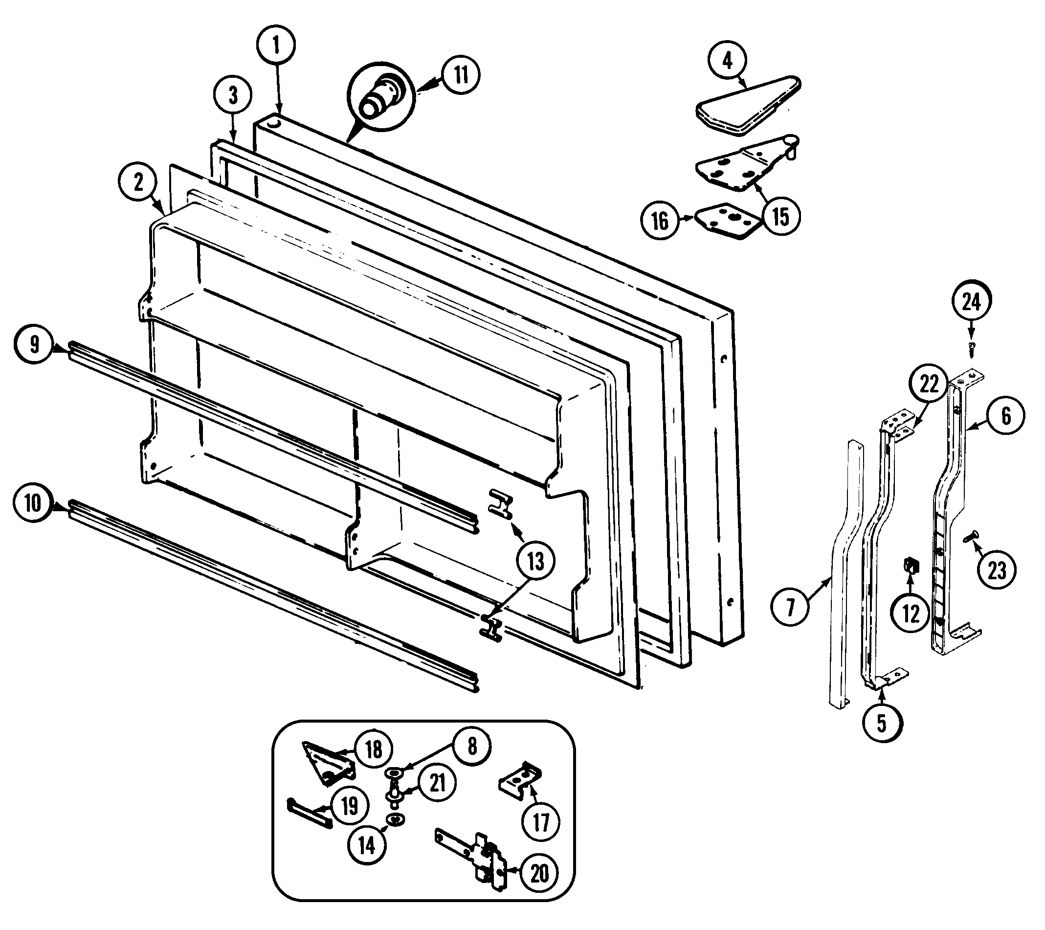 Freezer door