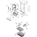 Amana ABB192ZDEQ interior cabinet & freezer shelving diagram