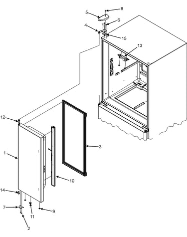 Left refrigerator door
