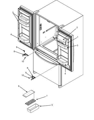 Ref dr storage & center hinges