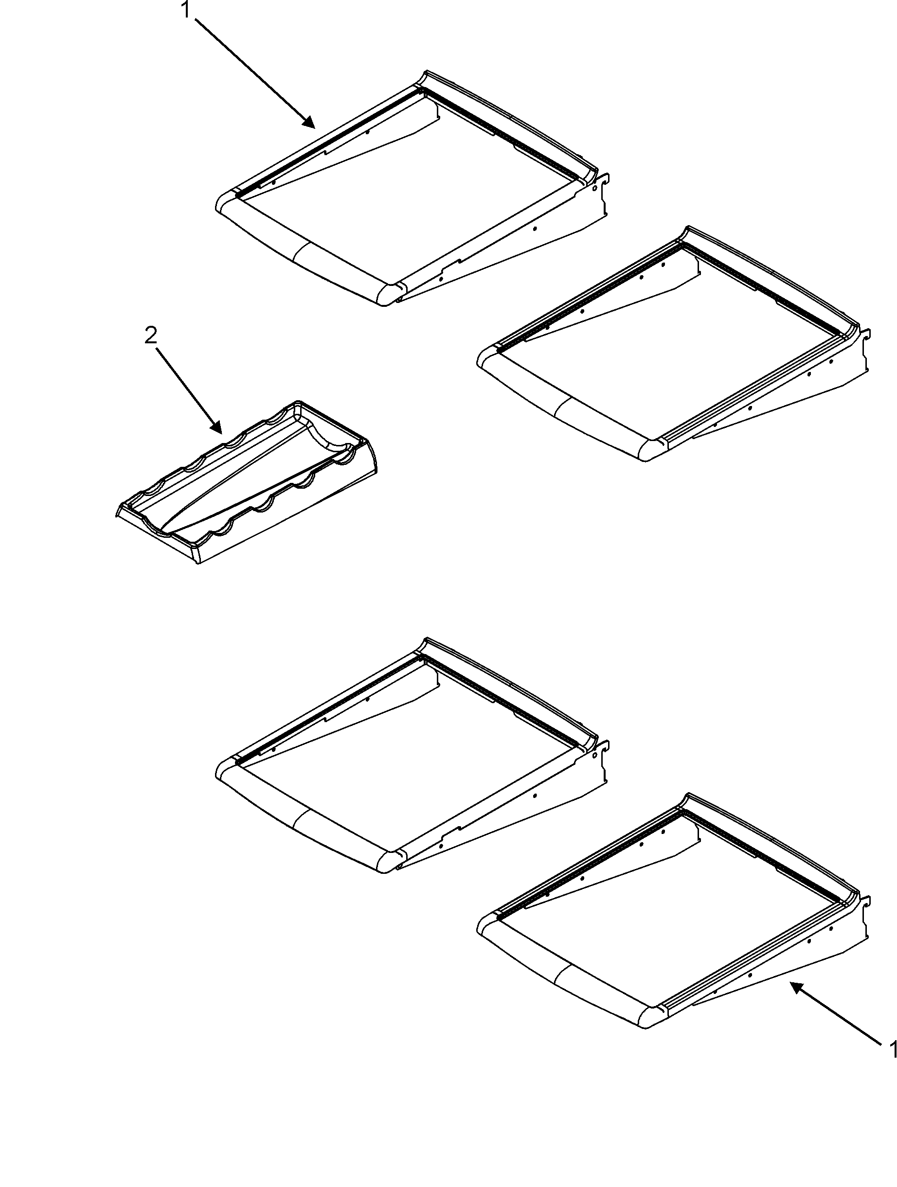 Refrigerator shelves