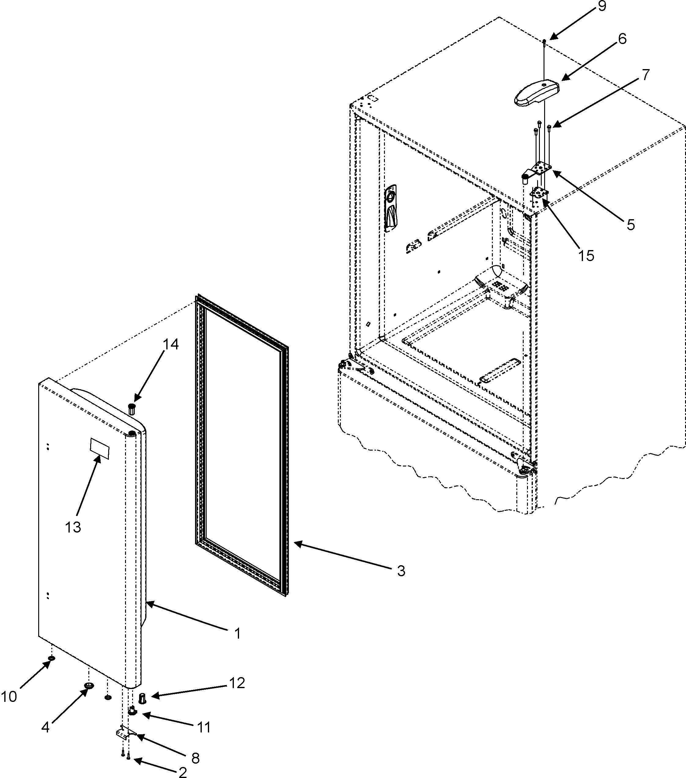 Right refrigerator door