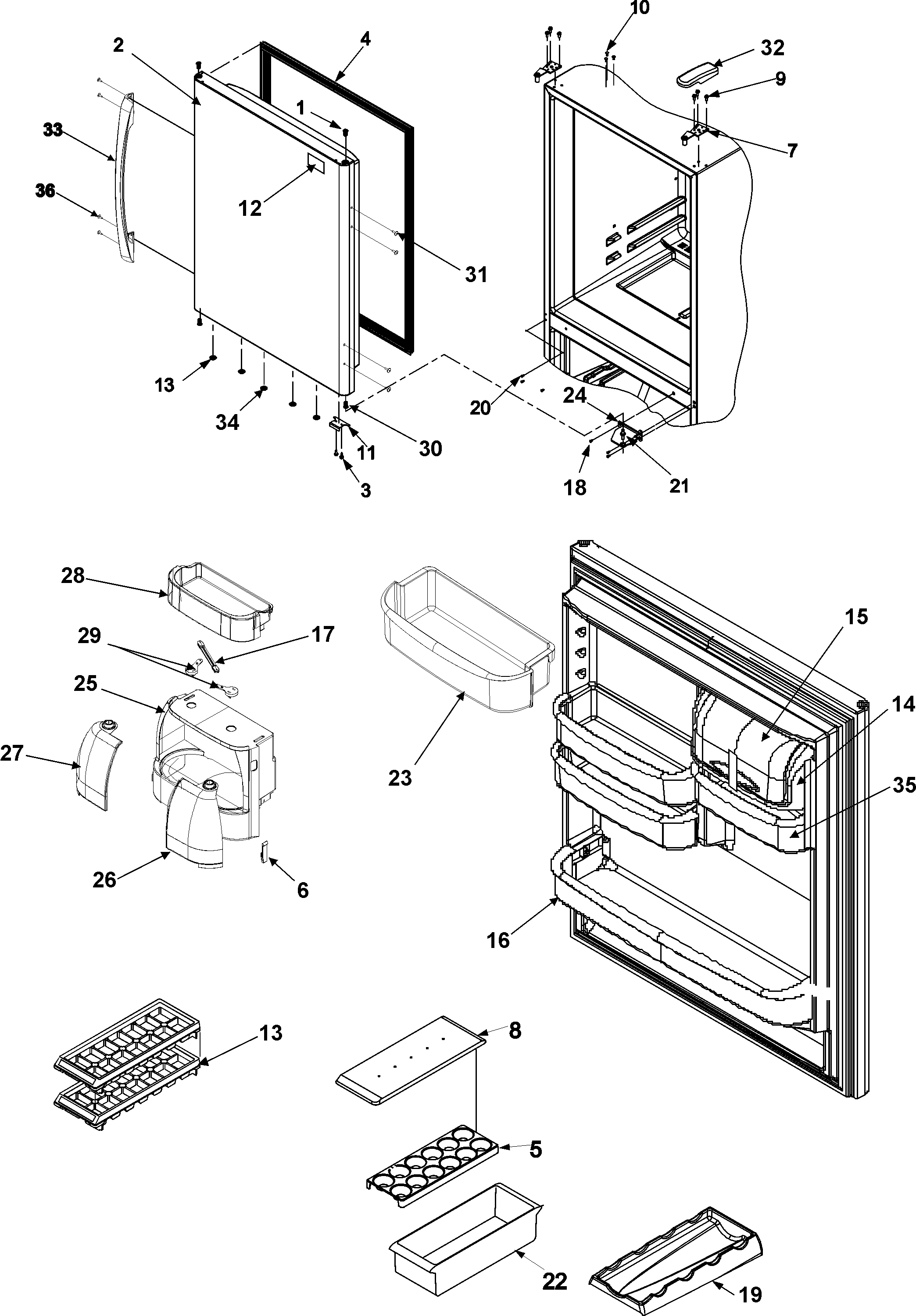 Refrigerator door
