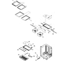 Amana AB2526PEKW refrigerator shelving diagram