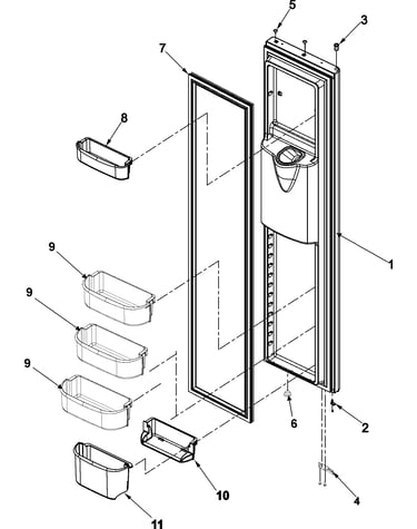 Freezer door