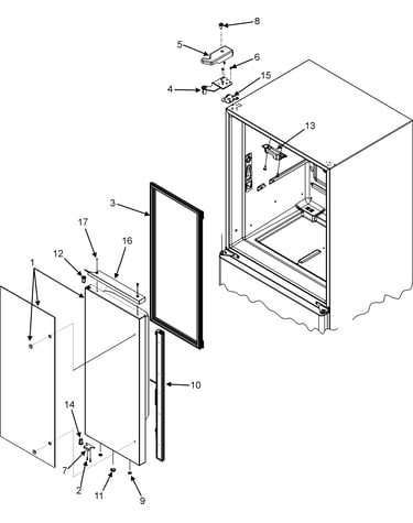 Left refrigerator door