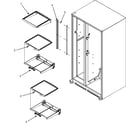 Jenn-Air JCB2287KEY refrigerator shelves diagram